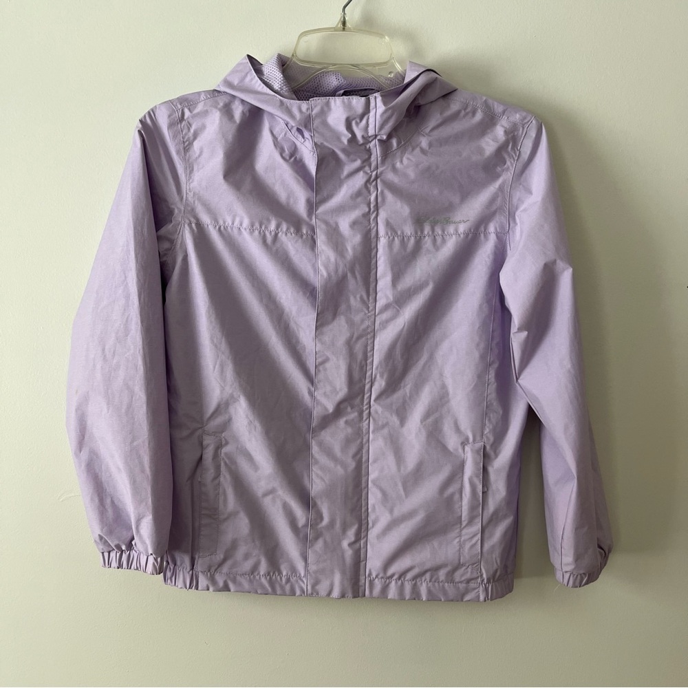 Girls Eddie Bauer Windbreaker Jacket Small Lavender Purple Lightweight Travel